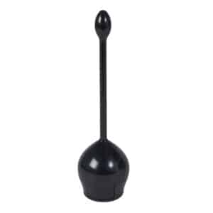 Black Toilet Brush Holder Set Plastic Solid Handle Bristle Toilet Cleaner - Toilet Brushes