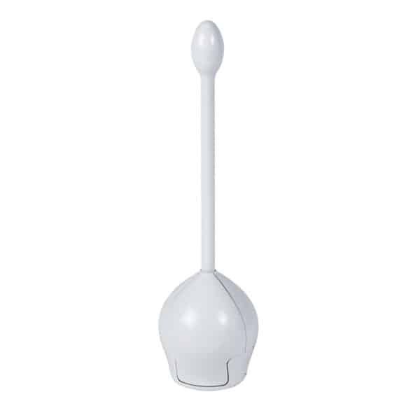White Toilet Brush Holder Set Plastic Solid Handle Bristle Toilet Cleaner - Toilet Brushes