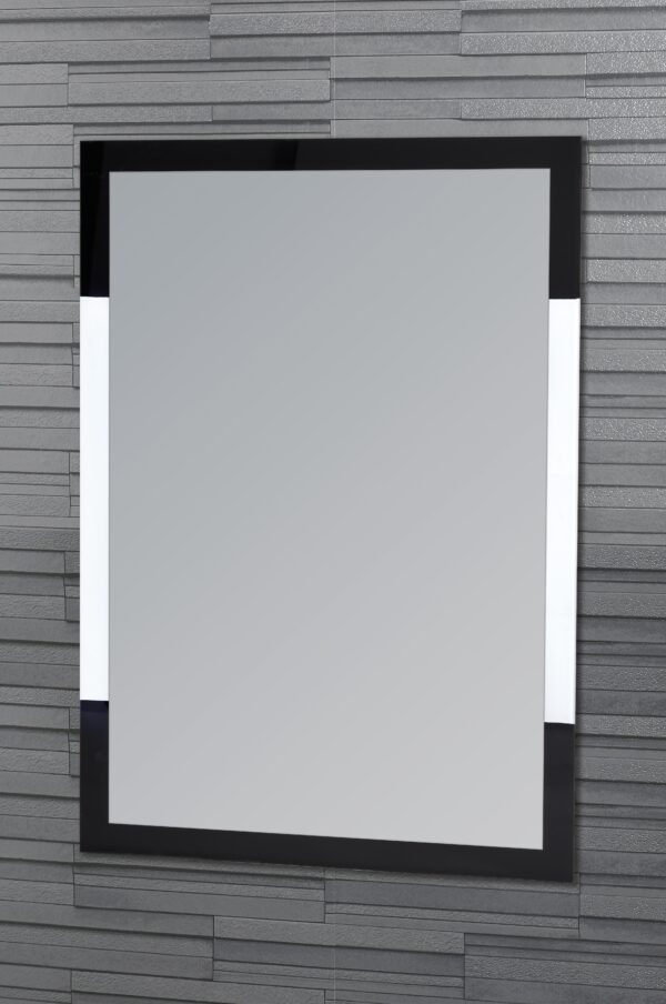 Hampstead Rectangular Black Bathroom Mirror 70cm x 50cm - Wall Mounted Mirrors