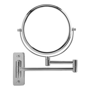 Wall Mounted Extendable Swivel Magnification x3 Makeup Shaving Bathroom Mirror - Vanity Mirrors