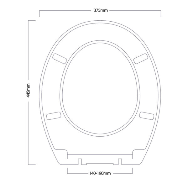 MDF Wood Toilet Seat Adjustable Chrome Colour Stainless Steel Hinges Oval Rust Oak Oxford - Wooden Toilet Seats