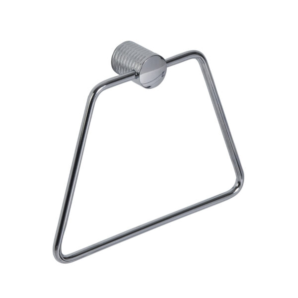 Vitality Wall Mounted Towel Ring – Polished Steel - Towel Ring Rails