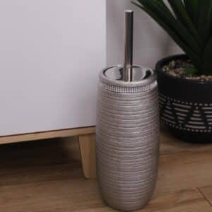 Pzazz Silver Diamante Toilet Brush & Holder - Toilet Brushes