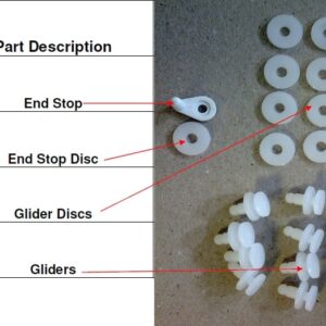 Pack of 24 Gliders and Stops - Shower Parts